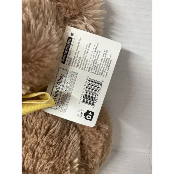 Animal Alley Plush Teddy Bear Tan Floppy Shaggy Stuffed Animal 14" New With Tags - Picture 4 of 7
